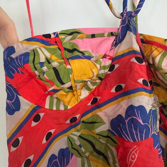 Farm Rio Sand Surreal Scarf Sleeveless Maxi Dress - Picture 4 of 8